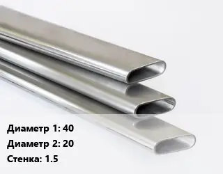 Труба плоскоовальная 40х20 s=1.5